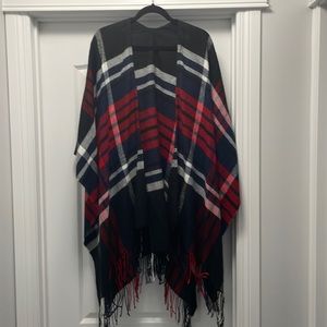 Dynamite plaid poncho. NWT